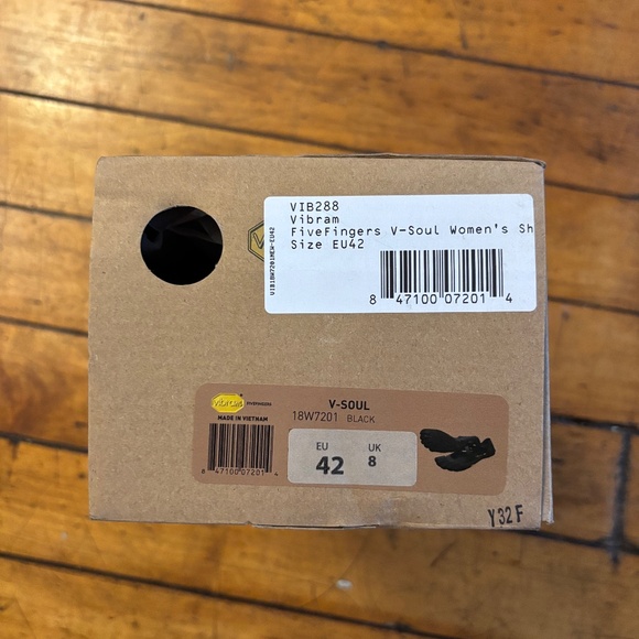 Brand New Vibram Women's Black FiveFingers V-Soul Shoes Size 42 - Picture 6 of 6